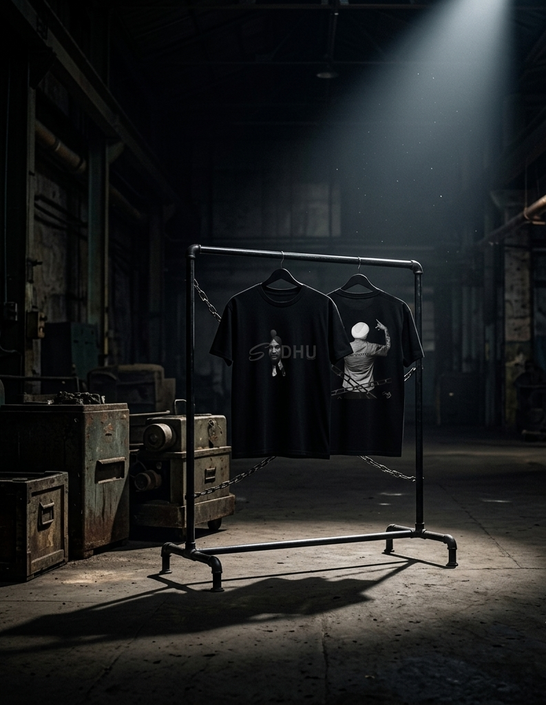 Punjabi Music Graphic Tee — 'SIDHU' Backstage Photo T‑Shirt