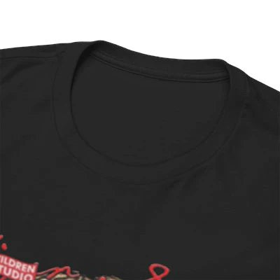 Tiger & Roses Graphic Tee — "True Blood Loves Me" Vintage Rock Shirt- Heavyweight 300 GSM Drop Shoulder Cotton T-Shirt