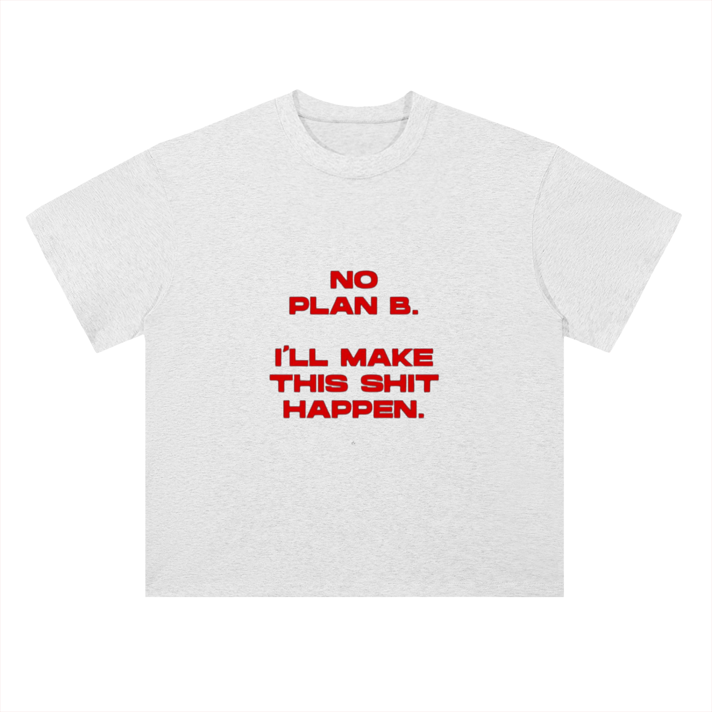 Heavyweight Drop Shoulder Cotton T-Shirt- No plan B
