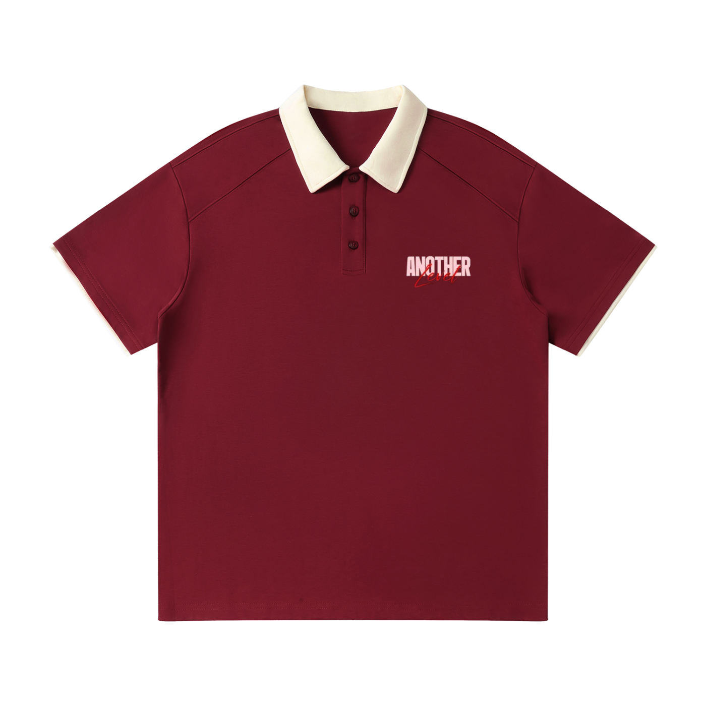 Contrast Collar Raglan Polo Shirt