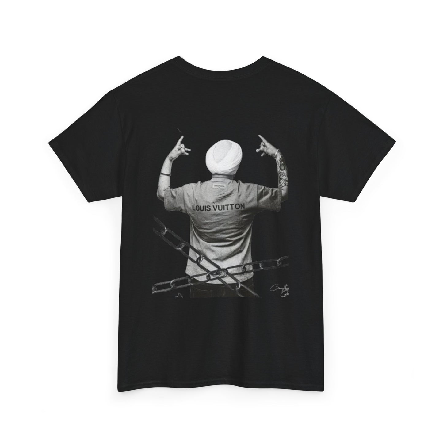 Punjabi Music Graphic Tee — 'SIDHU' Backstage Photo T‑Shirt