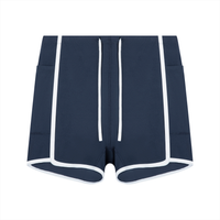 Women's High Rise Color Block Yoga Shorts