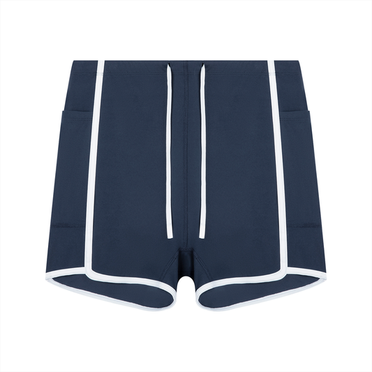 Women's High Rise Color Block Yoga Shorts