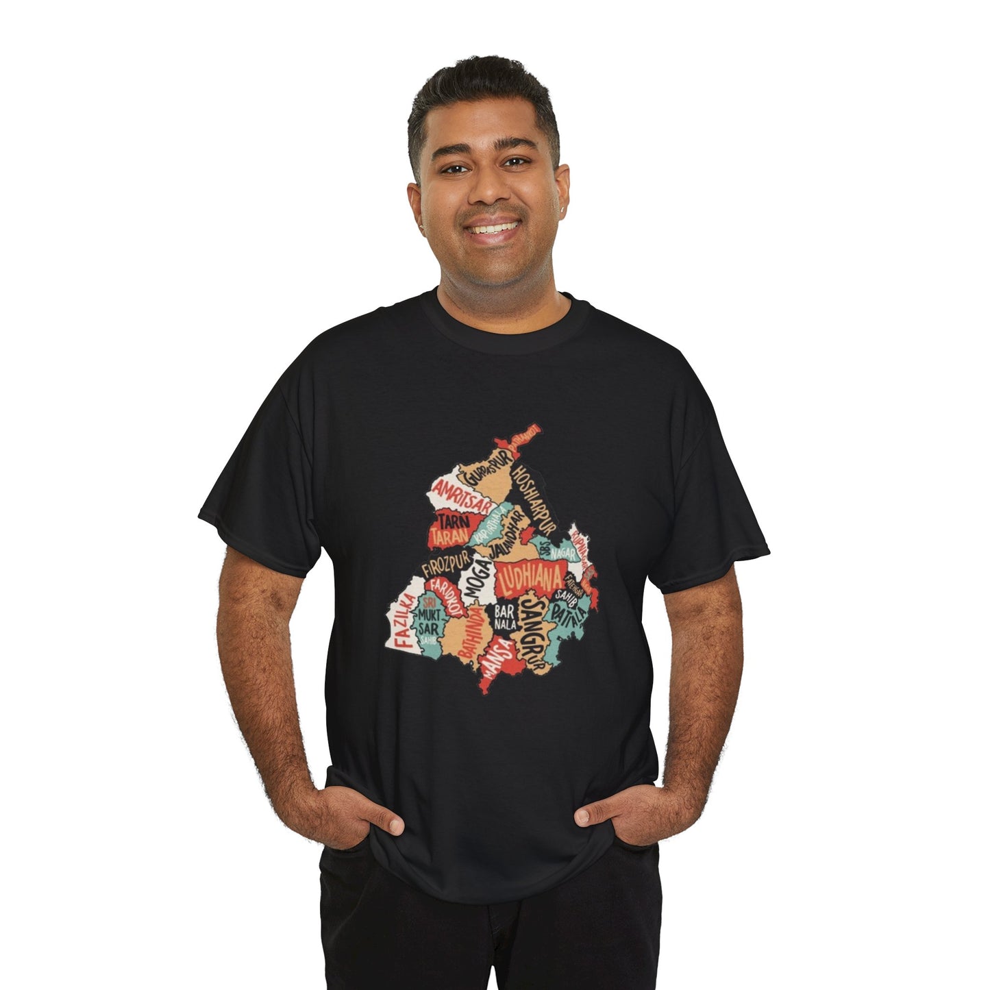 Punjab State Map Graphic T-Shirt-  Unisex Streetwear