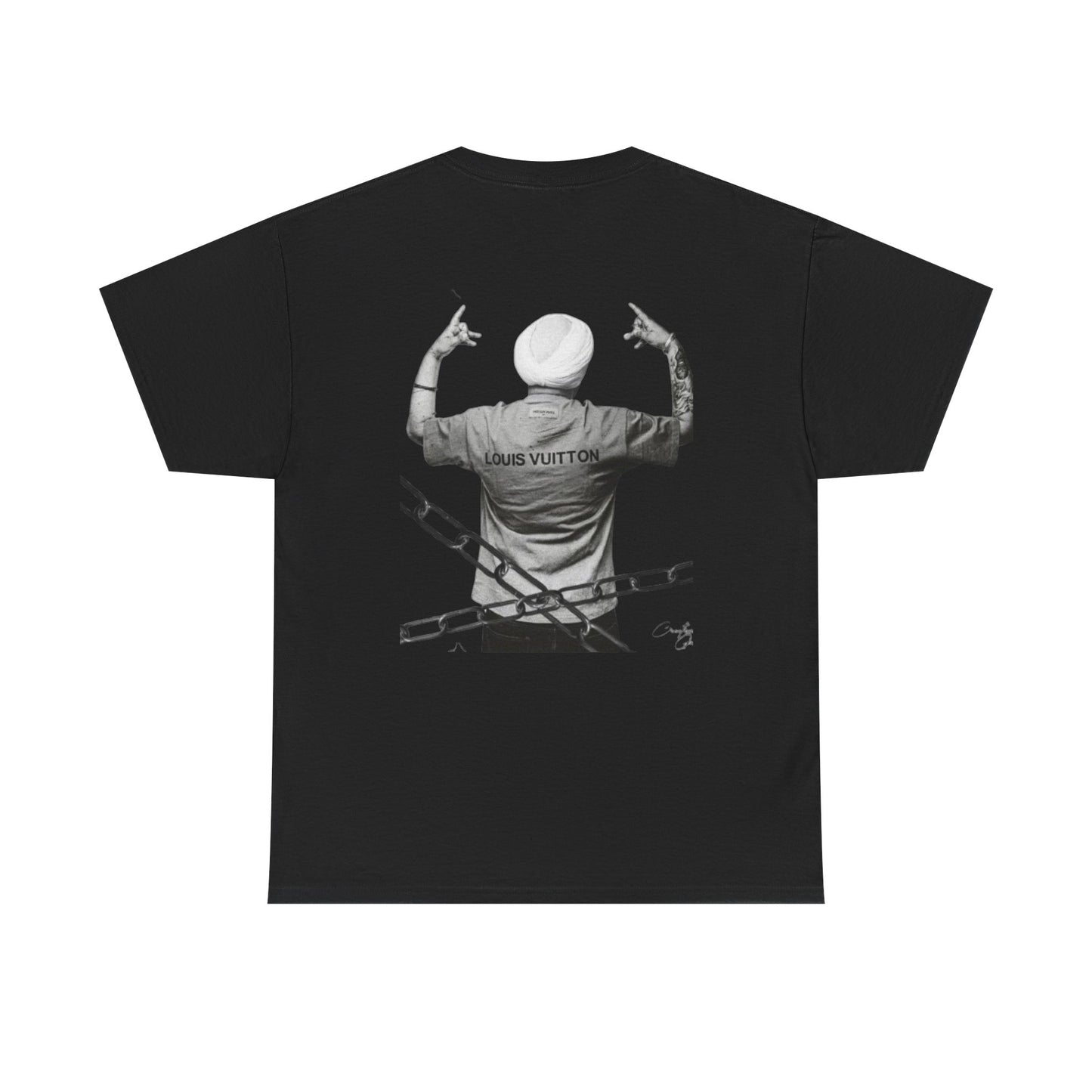 Punjabi Music Graphic Tee — 'SIDHU' Backstage Photo T‑Shirt