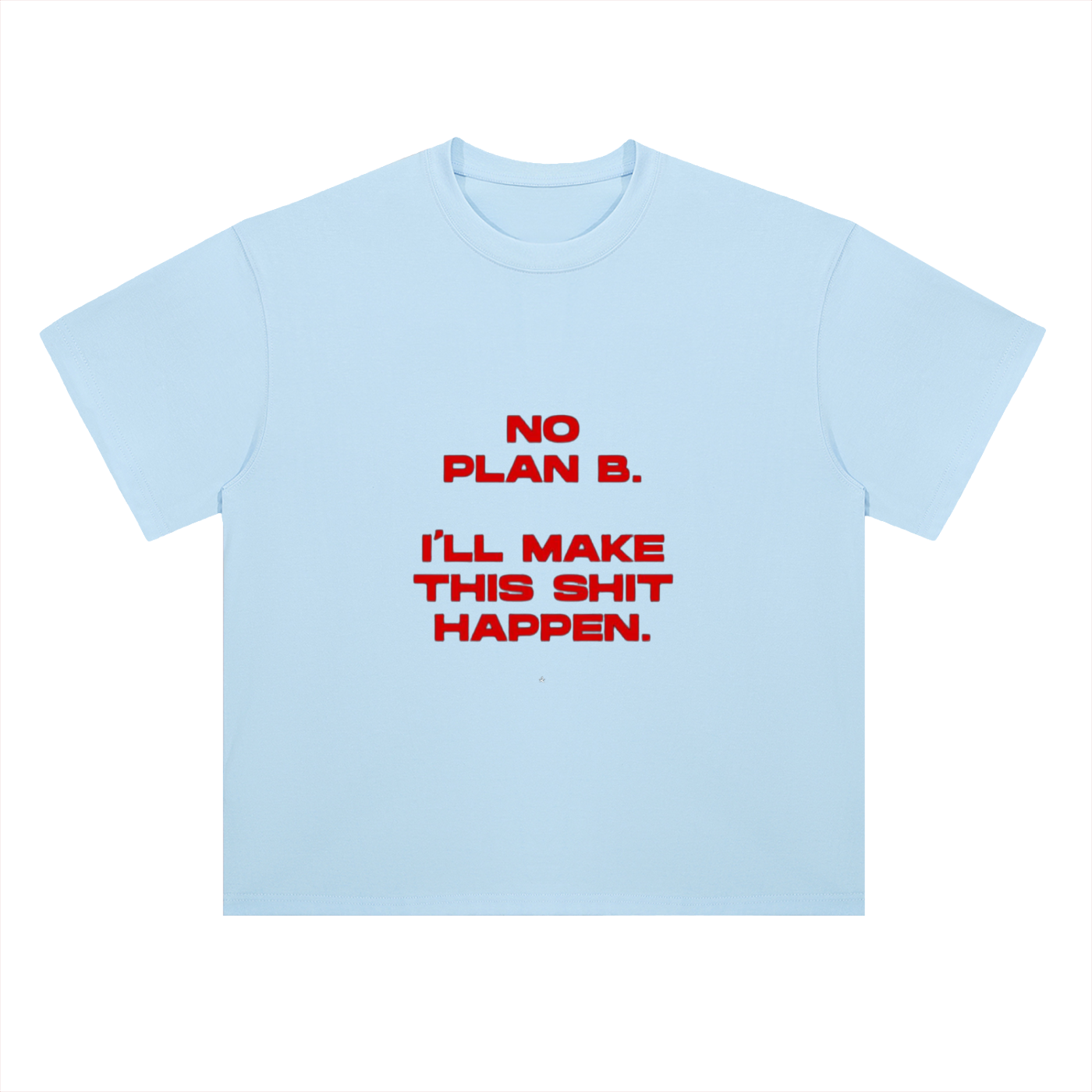 Heavyweight Drop Shoulder Cotton T-Shirt- No plan B