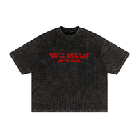 Textured Waffle Washed Boxy T-Shirt