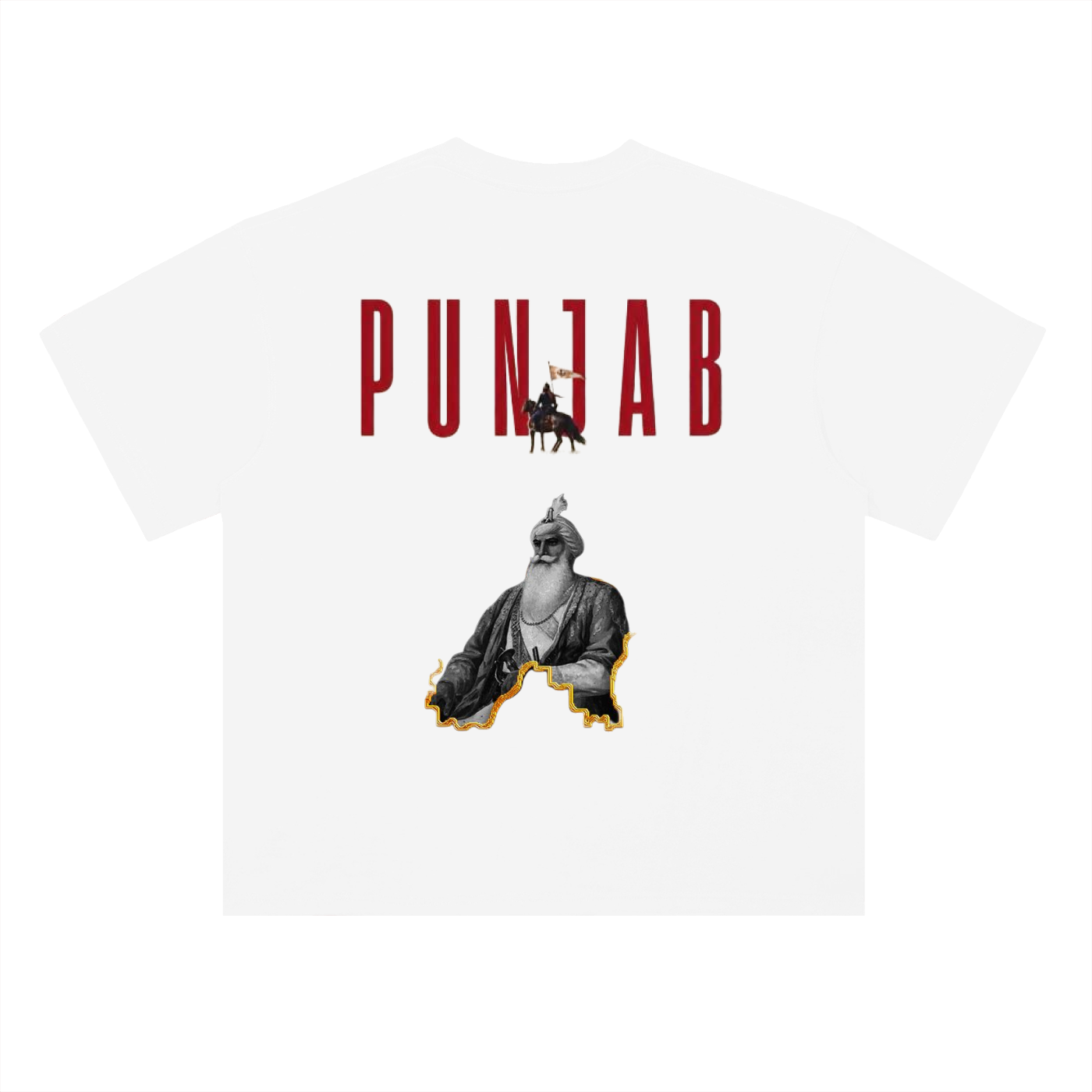 Heavyweight Drop Shoulder Cotton T-Shirt- Punjab Maharaja tshirt