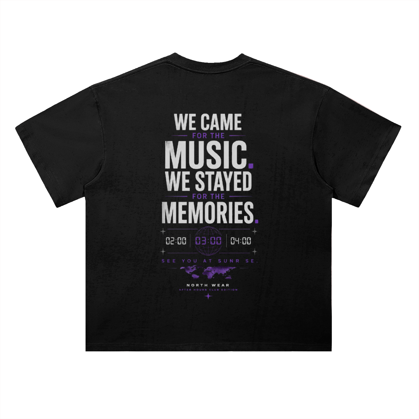 Heavyweight  300 GSM Oversized Club T-Shirt – “Who Said Night Is To Sleep For” Streetwear Party Graphic Tee