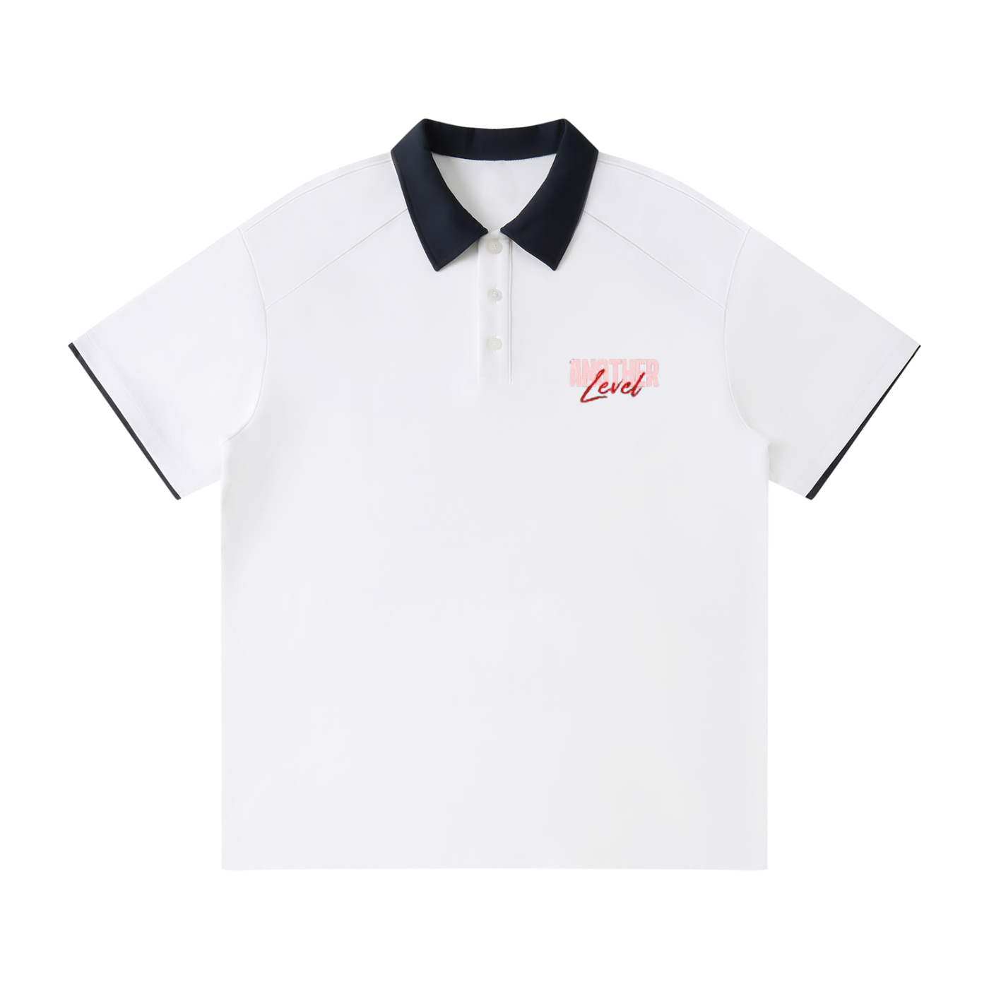 Contrast Collar Raglan Polo Shirt
