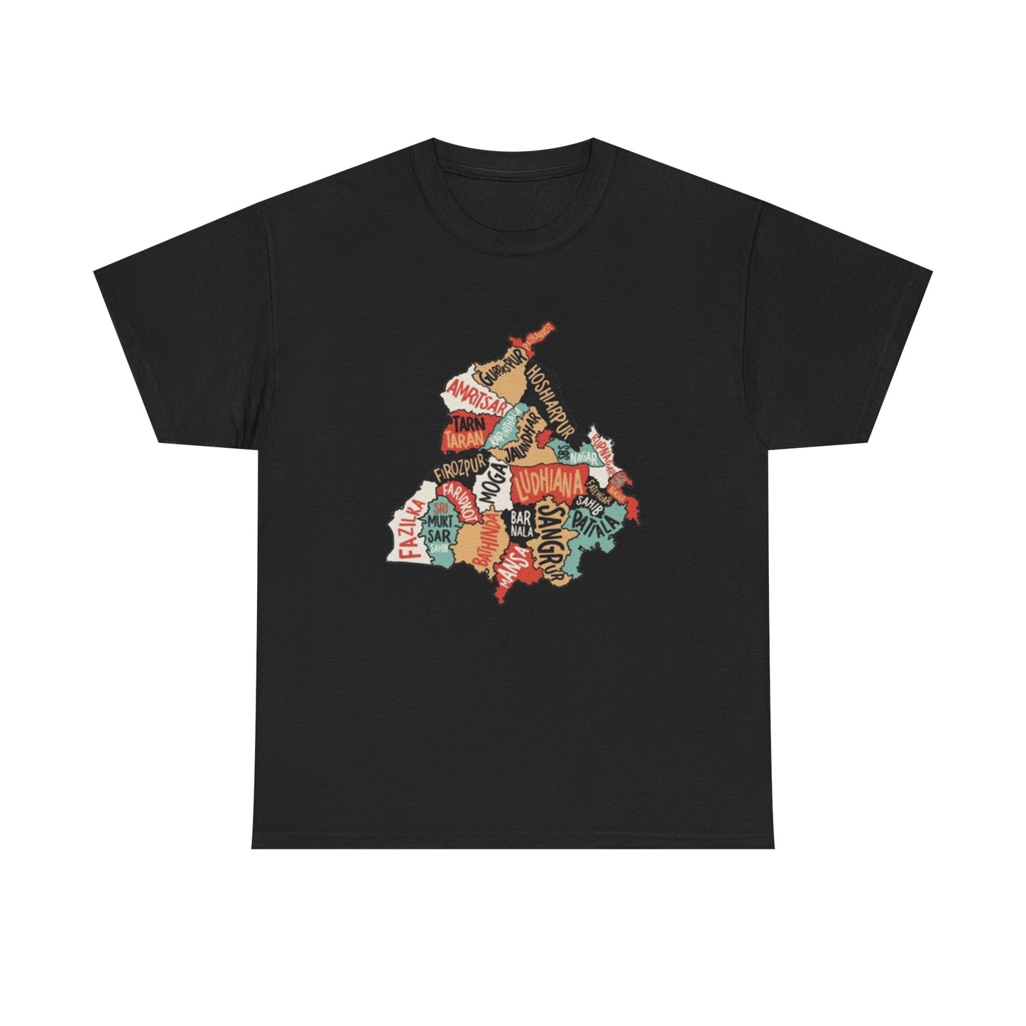 Punjab State Map Graphic T-Shirt-  Unisex Streetwear