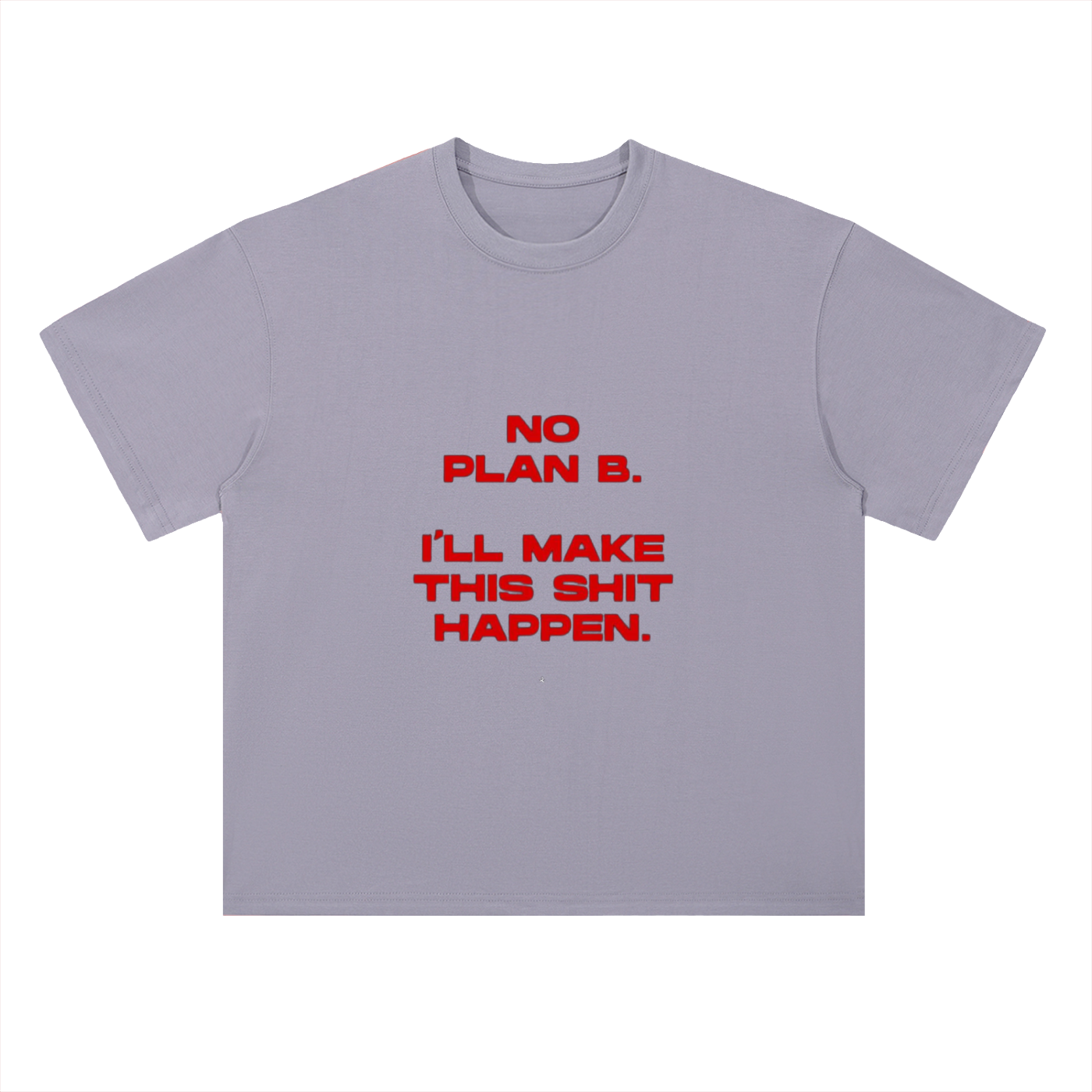 Heavyweight Drop Shoulder Cotton T-Shirt- No plan B