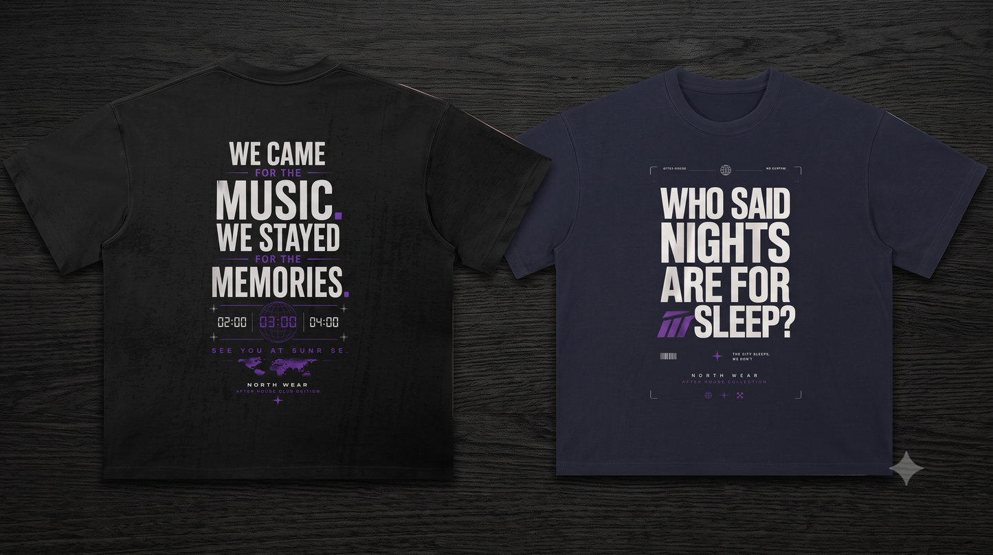 Heavyweight  300 GSM Oversized Club T-Shirt – “Who Said Night Is To Sleep For” Streetwear Party Graphic Tee
