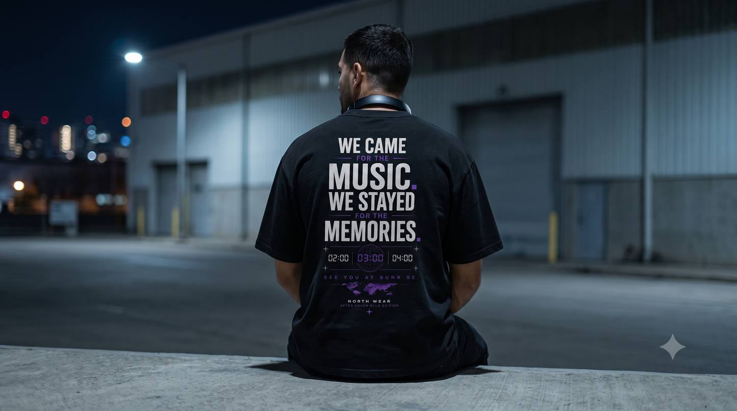 Heavyweight  300 GSM Oversized Club T-Shirt – “Who Said Night Is To Sleep For” Streetwear Party Graphic Tee