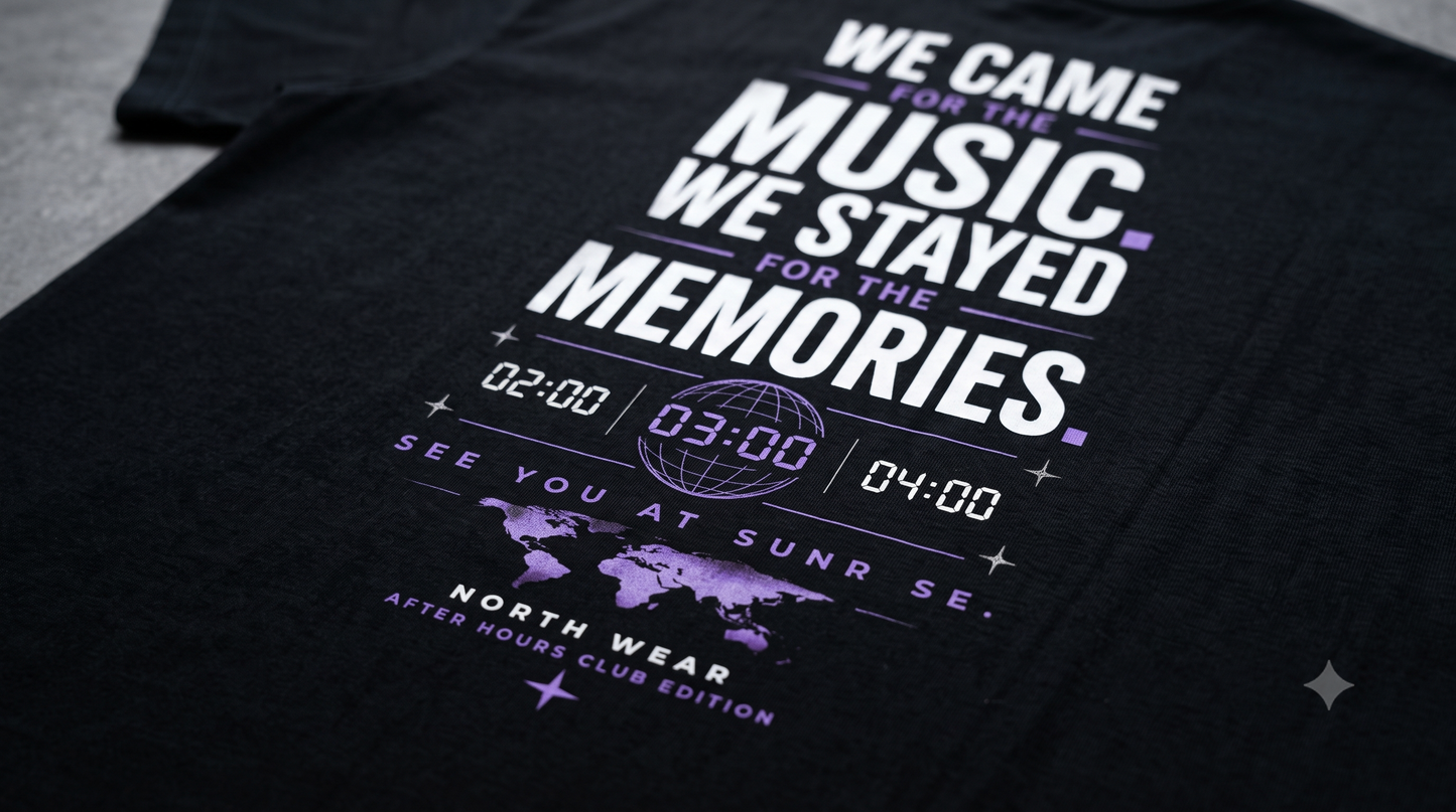 Heavyweight  300 GSM Oversized Club T-Shirt – “Who Said Night Is To Sleep For” Streetwear Party Graphic Tee
