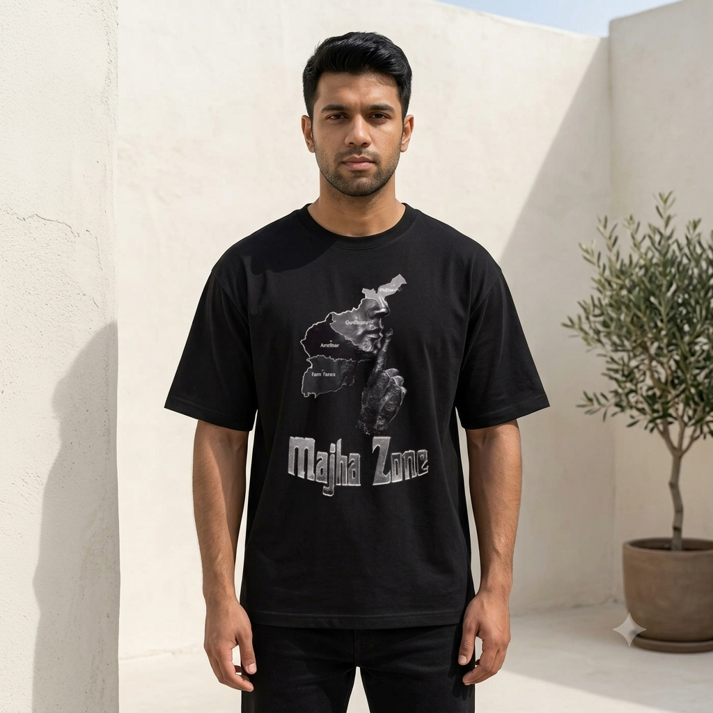 Majha Zone Graphic T-Shirt | Premium Oversized Streetwear Essential Cotton T-Shirt