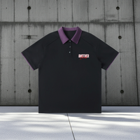 Contrast Collar Raglan Polo Shirt