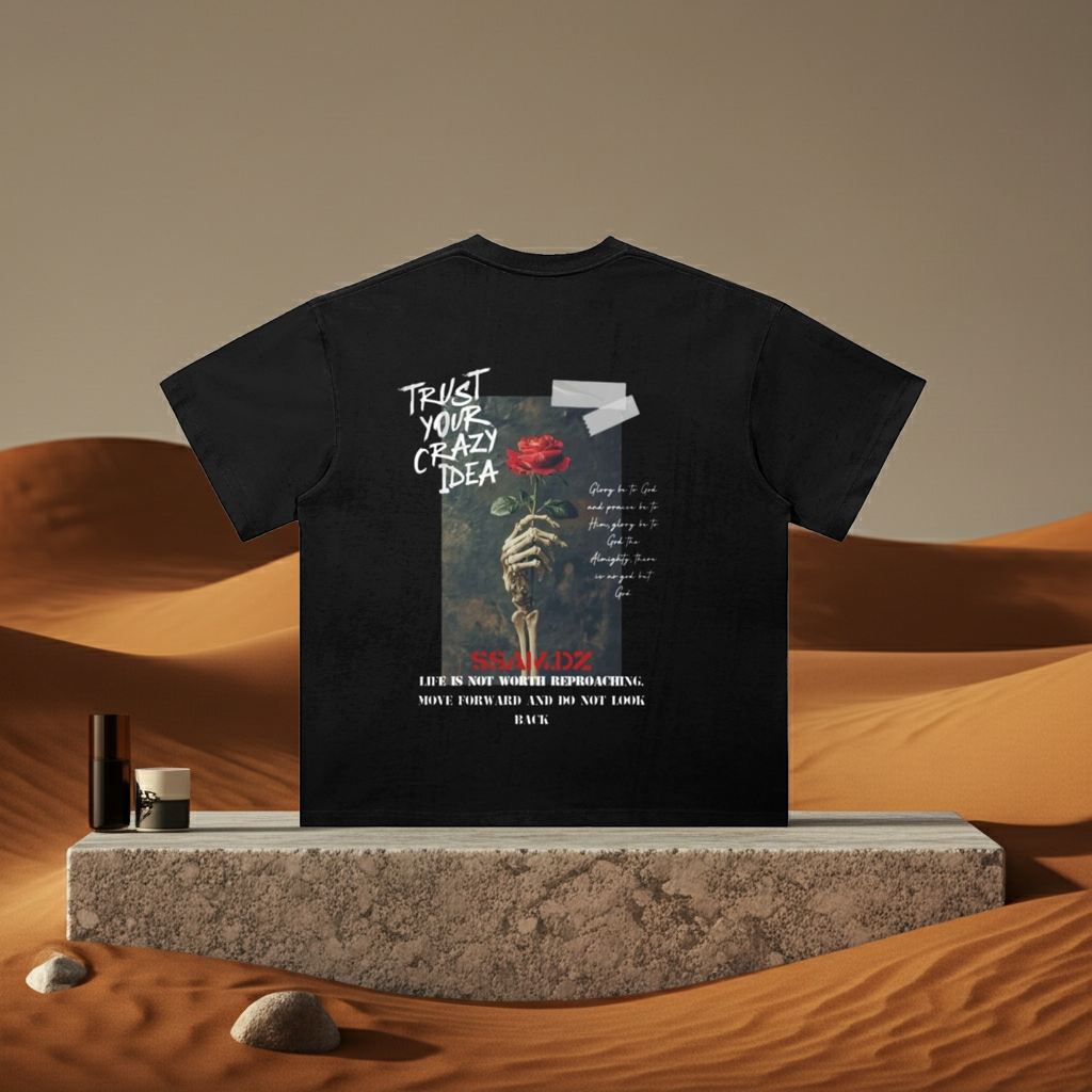 Hope Streetwear T-Shirt - Heavyweight Drop Shoulder Cotton T-Shirt
