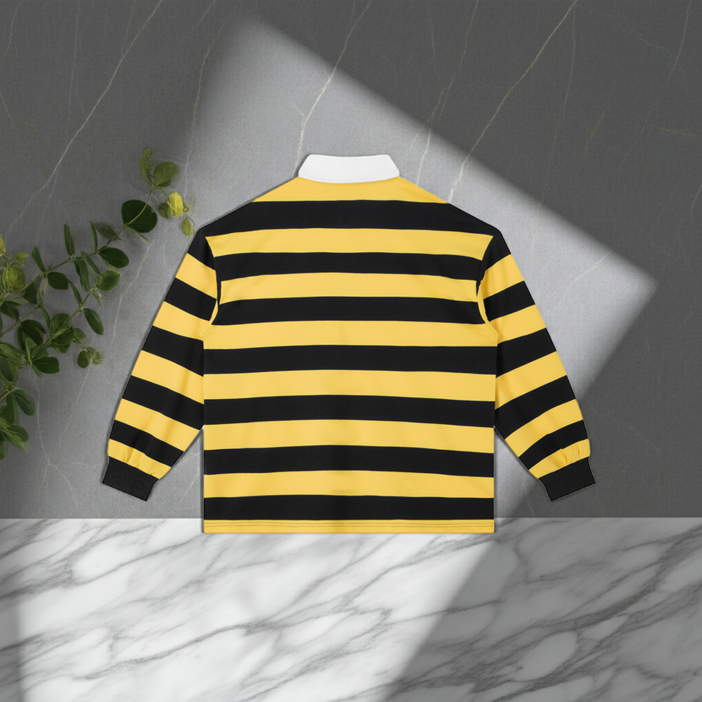 Color Block Stripe Polo Shirt