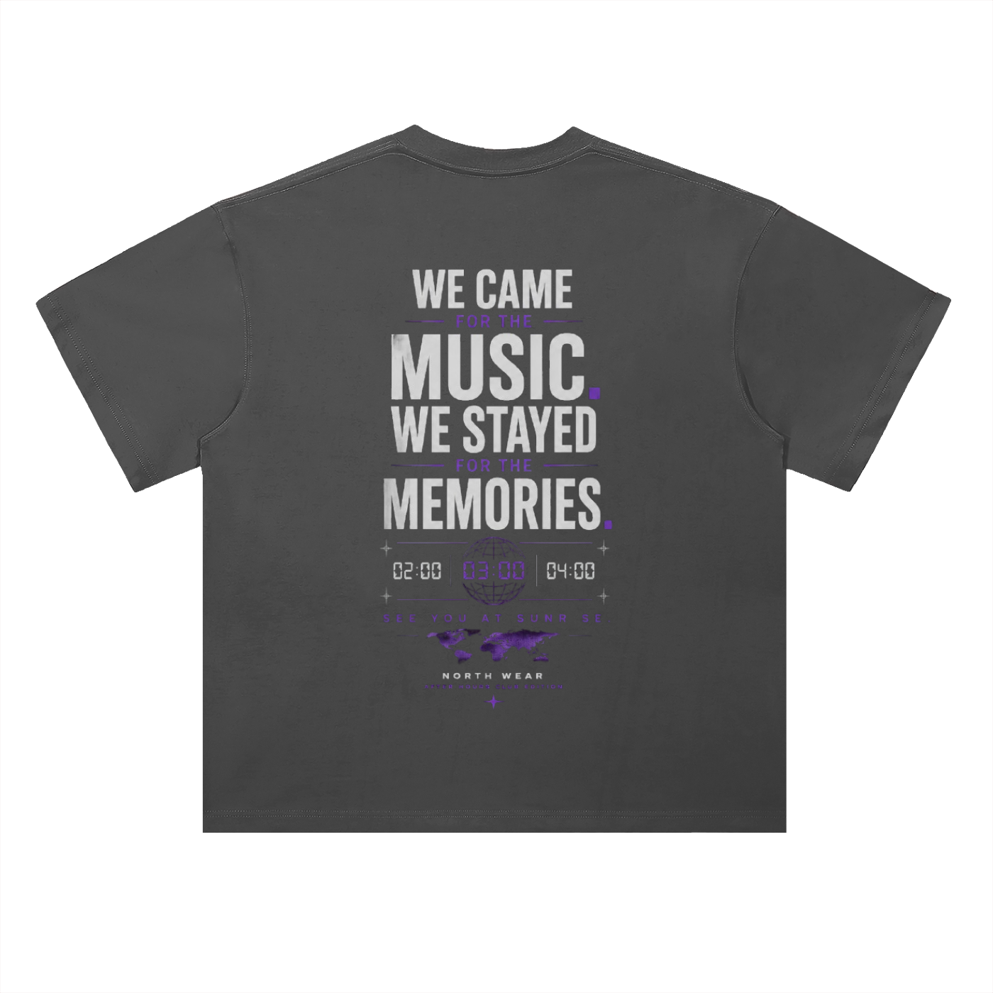 Heavyweight  300 GSM Oversized Club T-Shirt – “Who Said Night Is To Sleep For” Streetwear Party Graphic Tee