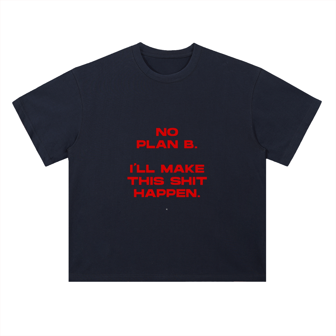 Heavyweight Drop Shoulder Cotton T-Shirt- No plan B