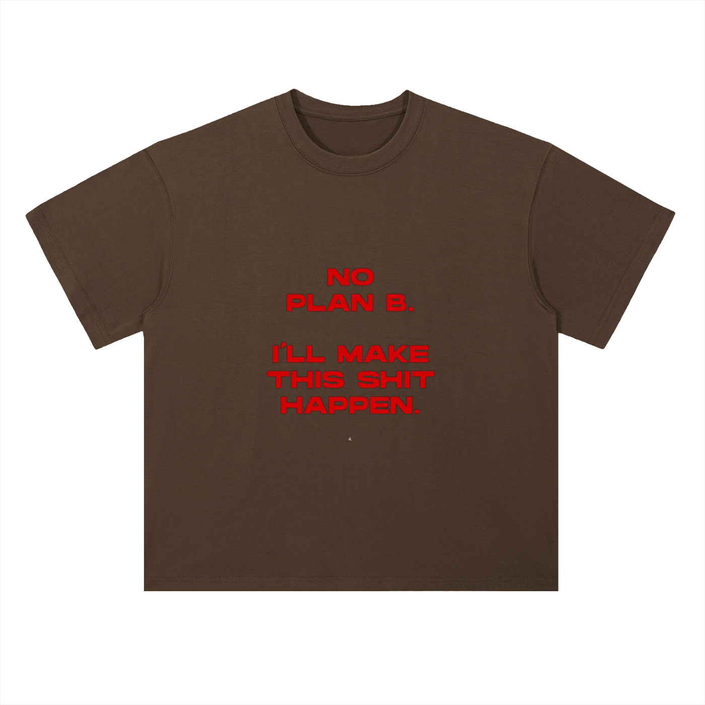 Heavyweight Drop Shoulder Cotton T-Shirt- No plan B