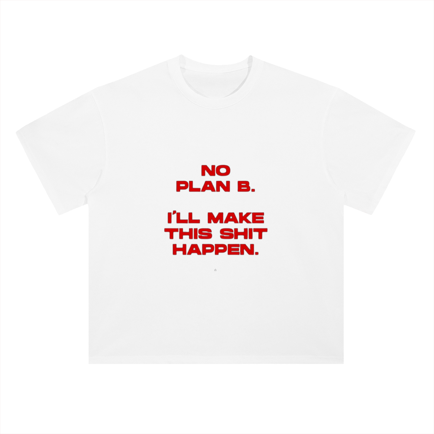 Heavyweight Drop Shoulder Cotton T-Shirt- No plan B